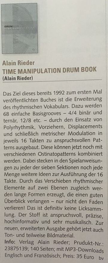 Critique de Time Manipulation dans Drums & Percussion 2019