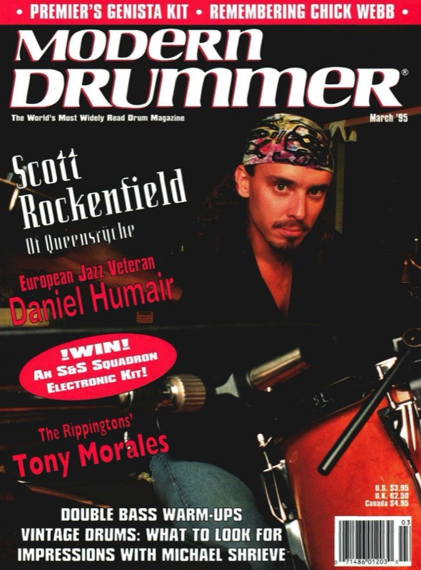 Couverture de Modern Drummer Magazine - Mars 1995